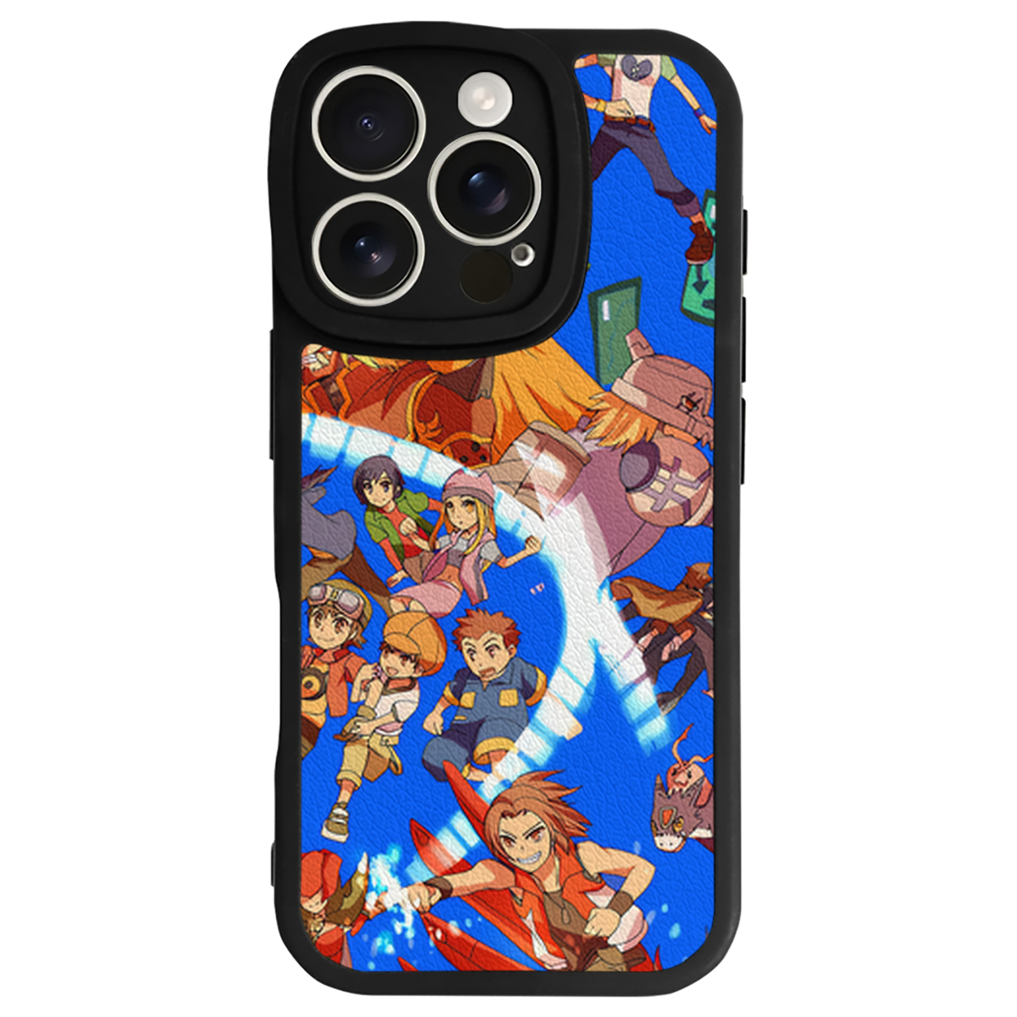 （画像用） Digimon デジタルモンスター/デジモン 【iPhone 16シリーズ対応】シリコンスマホケース（レザー調） 材質：シリコン